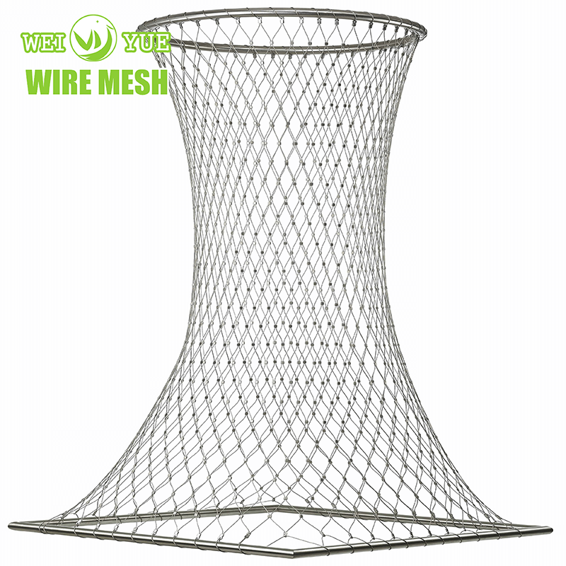 X-Tend 304 316 Malha de cabo de aço inoxidável Virola Malha de corda de fio para rede de aviário de pássaros de zoológico / Parede verde / Malha de arame decorativa / Cerca de malha de corrimão de escada